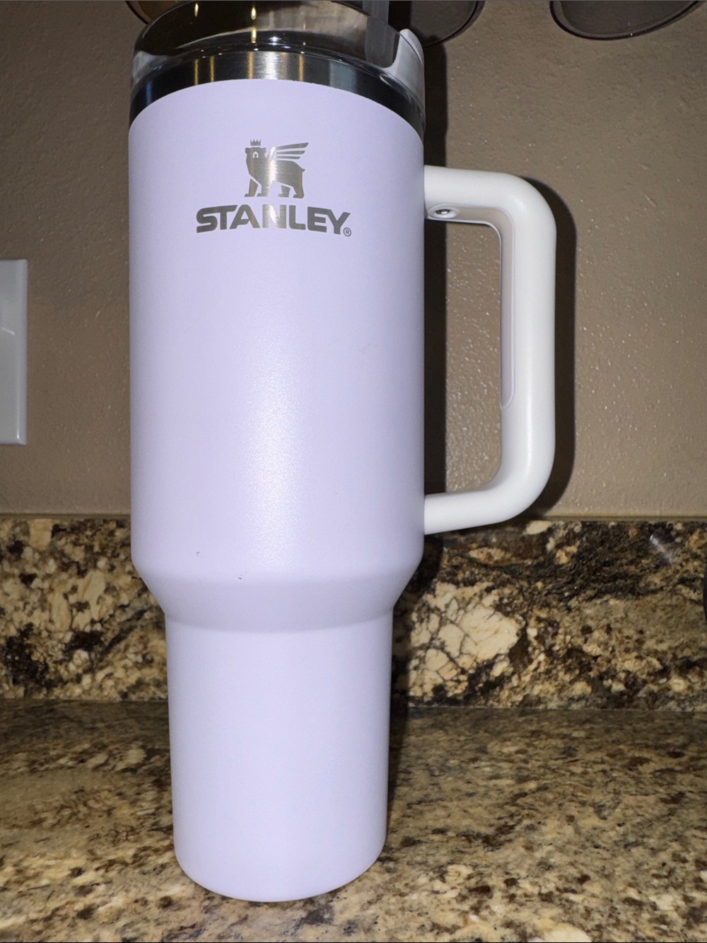 Stanley Lavender Travel Tumbler with White Handle - Picture 1 of 8